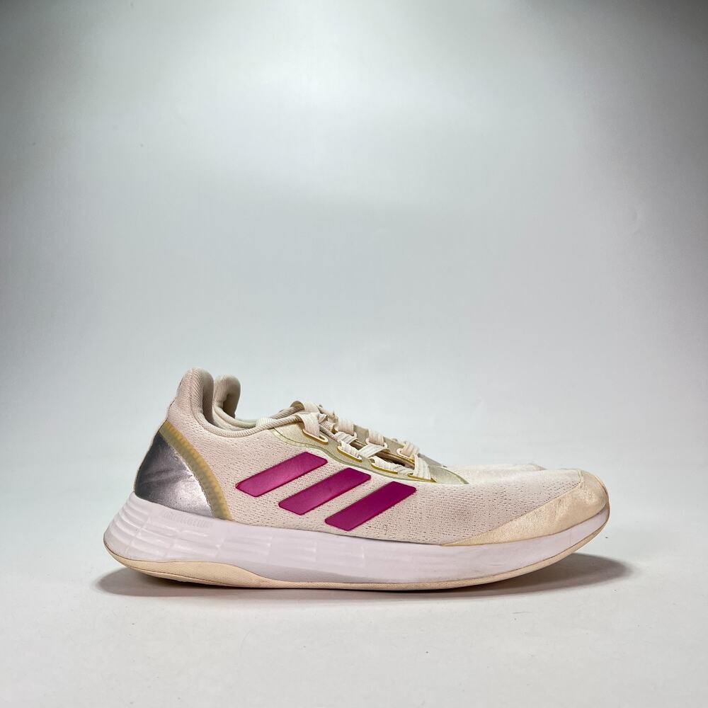 adidas QT Racer Sport Cream Purple Running Shoes Sneakers FY5679 Women's Size 9